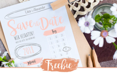 Freebie – Schlichte Save the Date Karten Vorlagen kostenlos zum ausdrucken